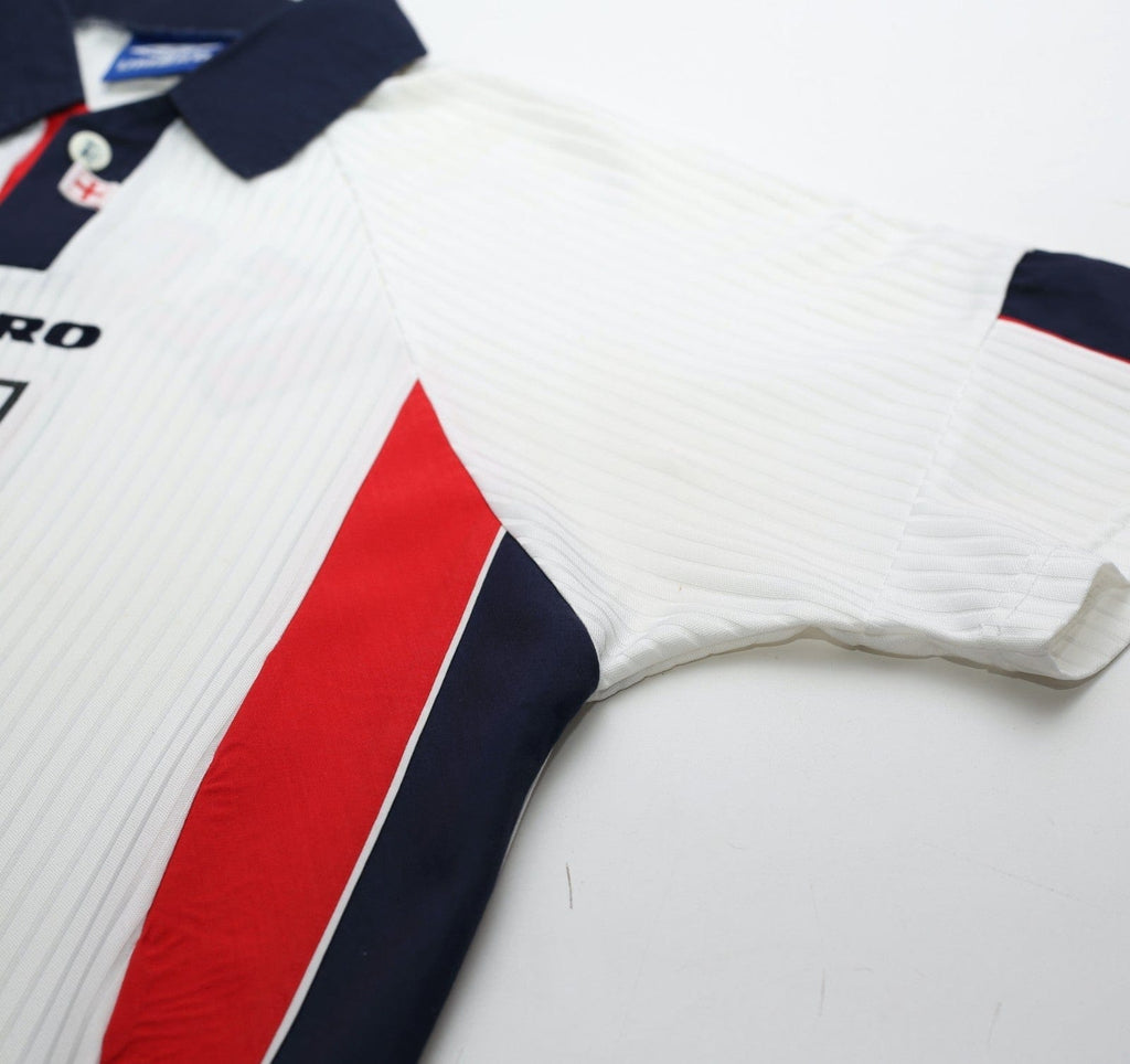 1997/99 BECKHAM #7 England Vintage Umbro Home Football Shirt (M/L) WC 1998