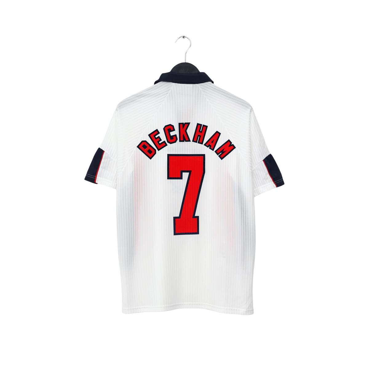 1997/99 Beckham #7 England Vintage Umbro Home Football Shirt (M/L) WC 1998
