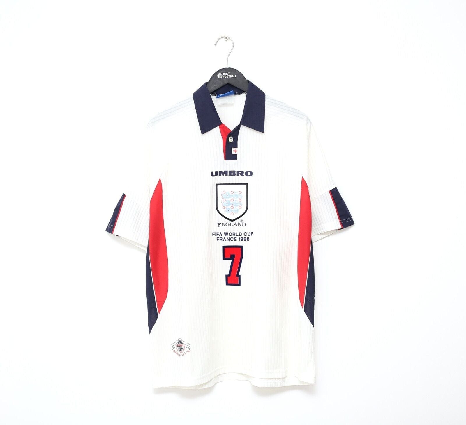 Maillot rétro à manches longues de David Beckham pour l'Angleterre lor