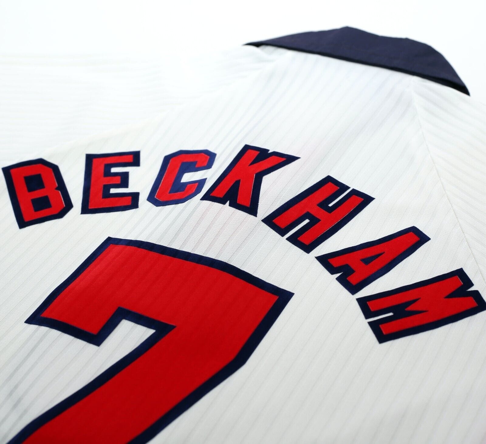 1997/99 BECKHAM #7 England Vintage Umbro Home Football Shirt (XL) World Cup 1998