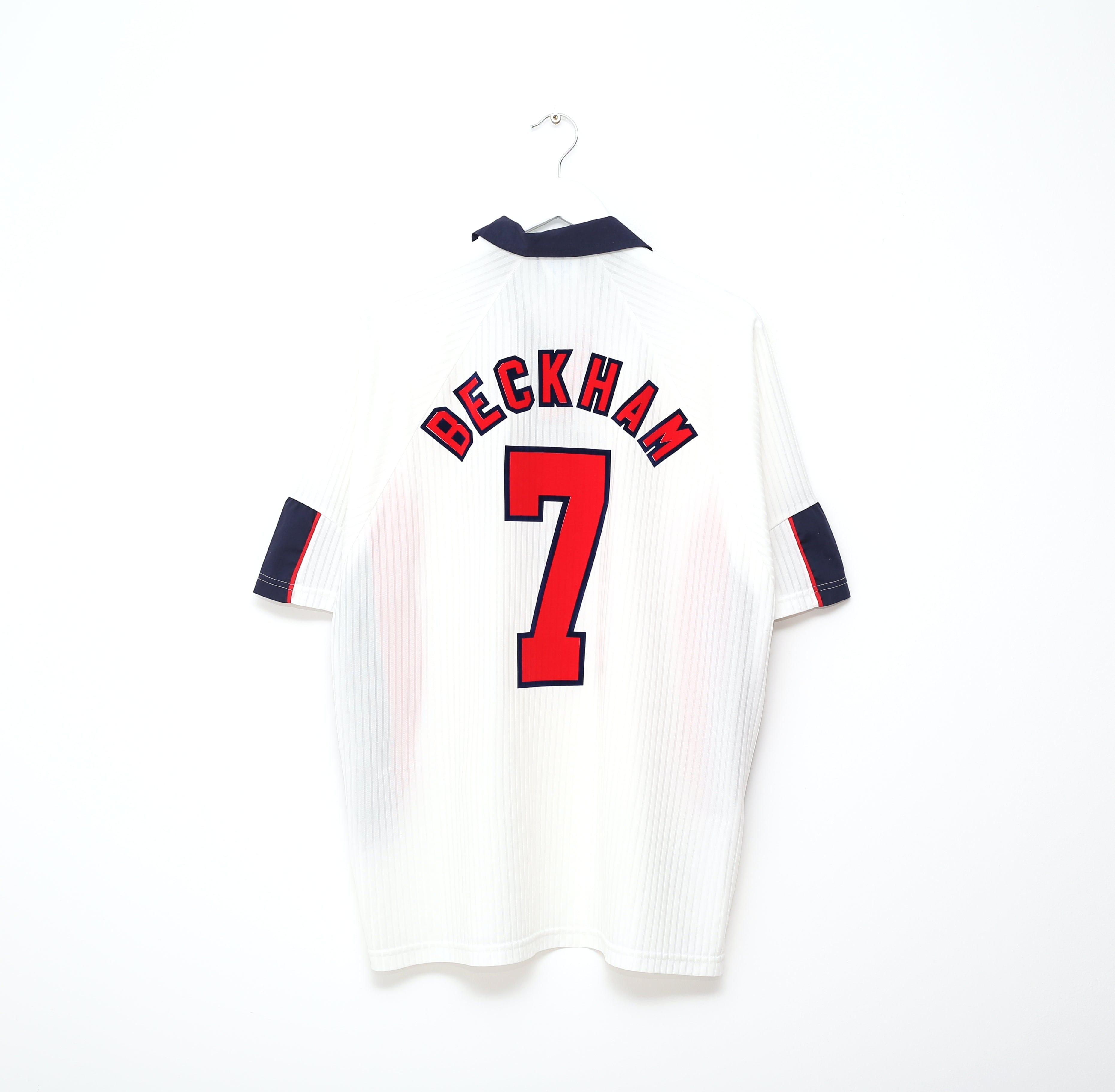 1997/99 BECKHAM #7 England Vintage Umbro Home Football Shirt
