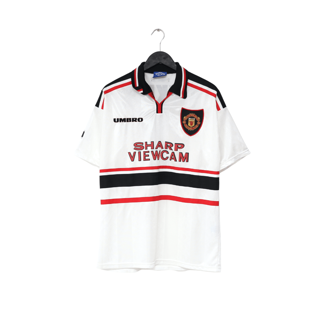 1997/99 BECKHAM #7 Manchester United Vintage Umbro Away Football Shirt (L)