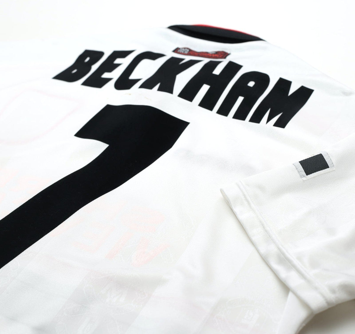 1997/99 BECKHAM #7 Manchester United Vintage Umbro Away Football Shirt (L)