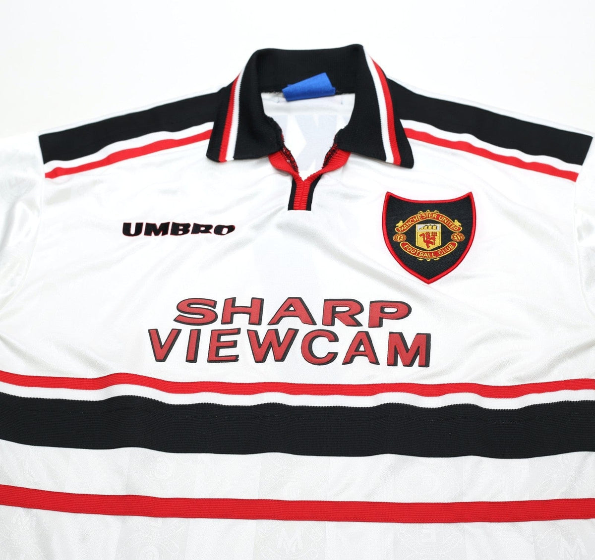 1997/99 BECKHAM #7 Manchester United Vintage Umbro Away Football Shirt (L)
