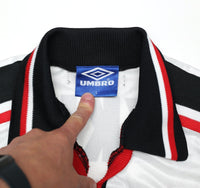 1997/99 BECKHAM #7 Manchester United Vintage Umbro Away Football Shirt (L)