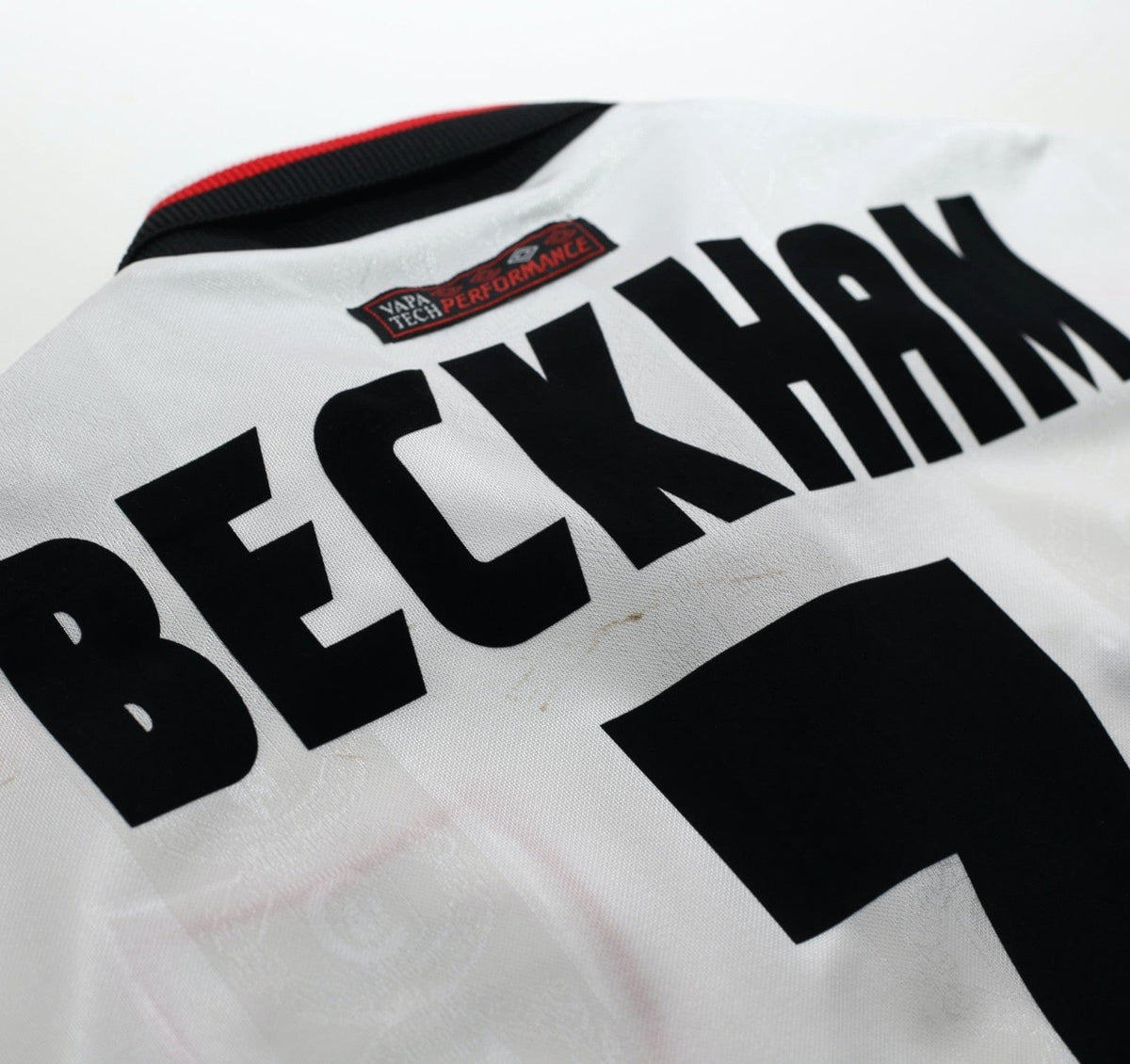 1997/99 BECKHAM #7 Manchester United Vintage Umbro Away Football Shirt (L)