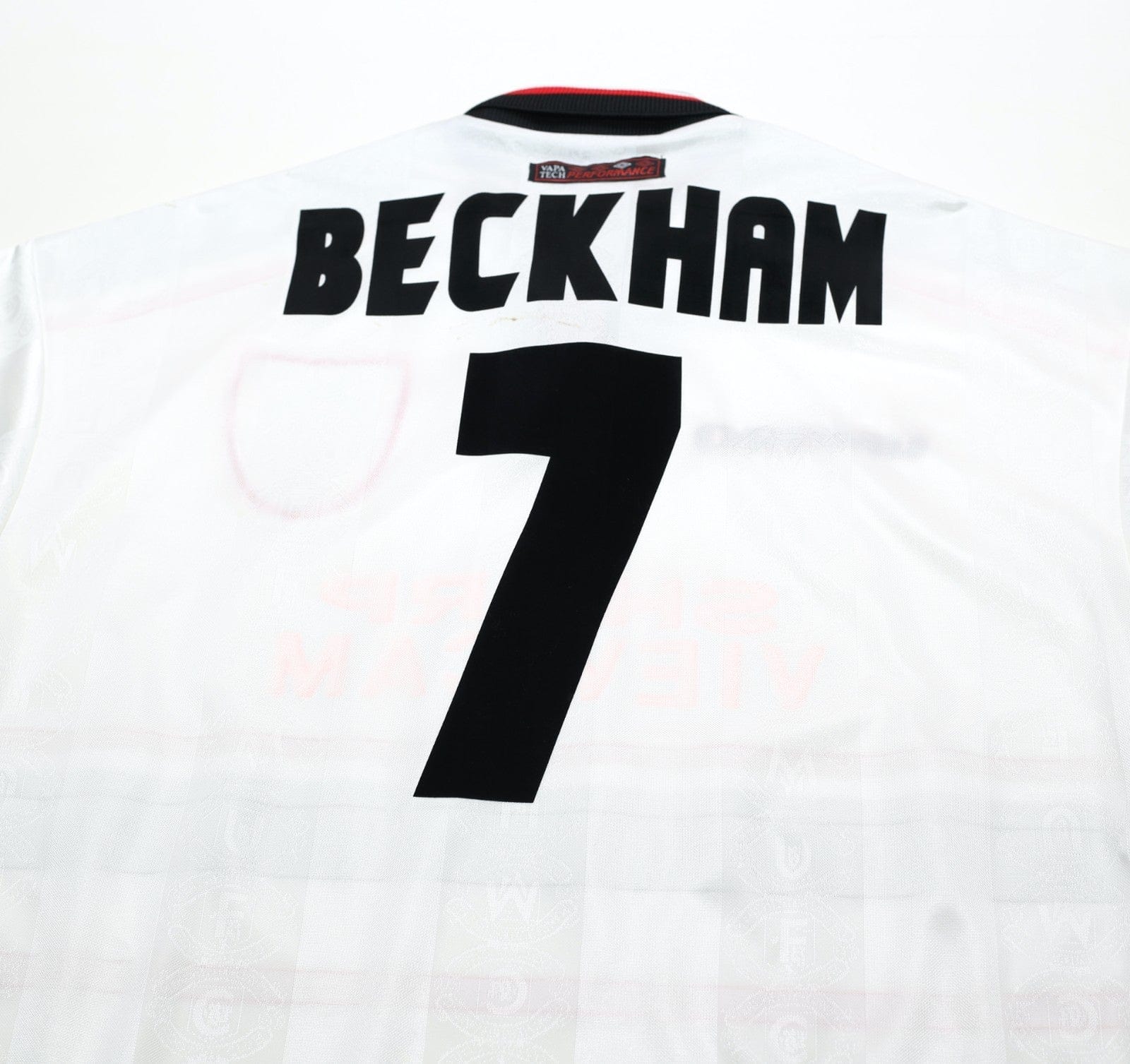 1997/99 BECKHAM #7 Manchester United Vintage Umbro Away Football Shirt (L)