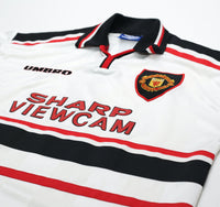 1997/99 BECKHAM #7 Manchester United Vintage Umbro Away Football Shirt (L)