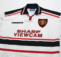 1997/99 BECKHAM #7 Manchester United Vintage Umbro Away Football Shirt (L)