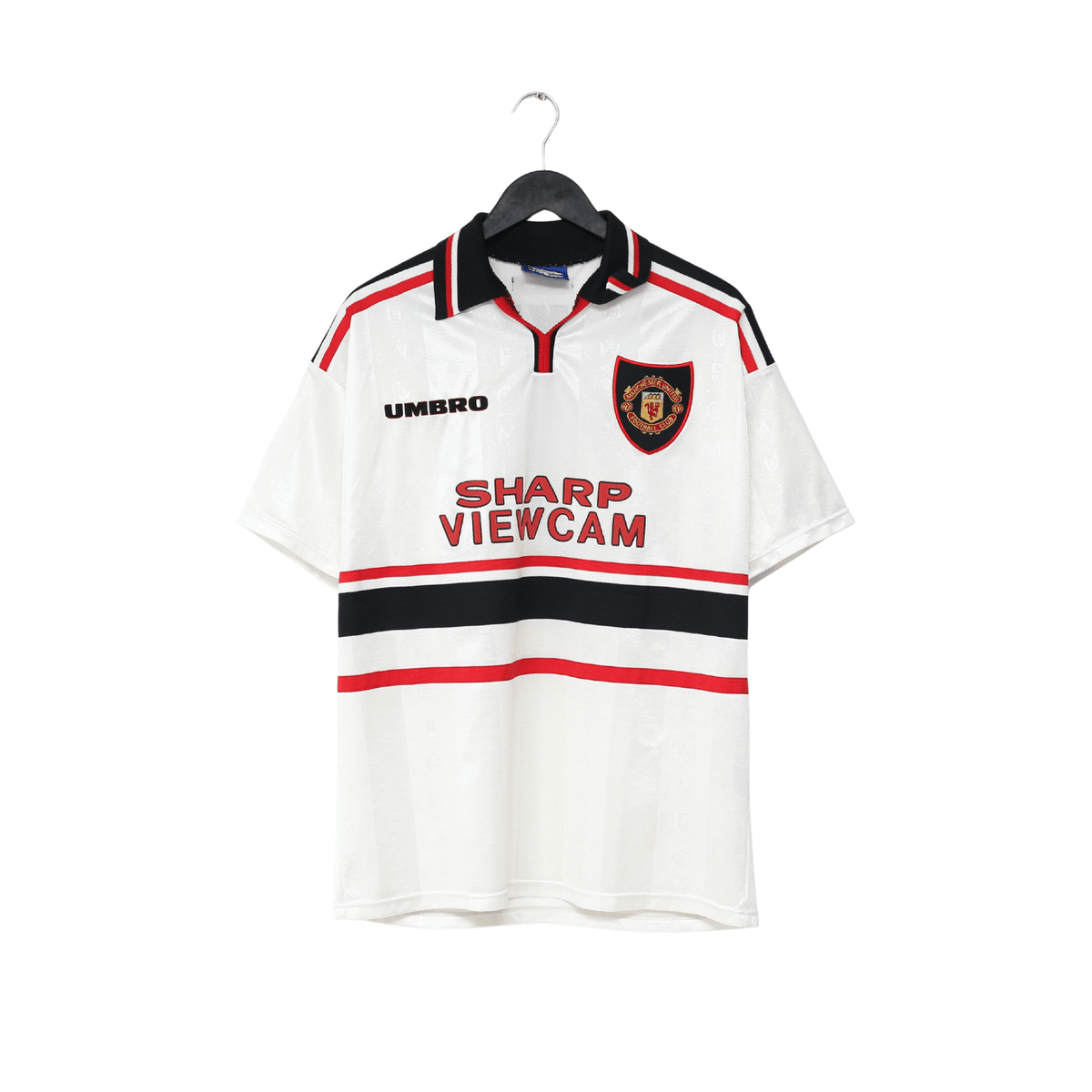 1997/99 BECKHAM #7 Manchester United Vintage Umbro Away Football Shirt (L)
