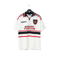 1997/99 BECKHAM #7 Manchester United Vintage Umbro Away Football Shirt (L)
