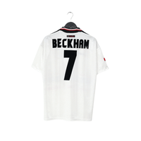 1997/99 BECKHAM #7 Manchester United Vintage Umbro Away Football Shirt (L)
