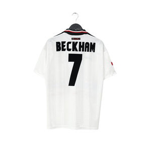 1997/99 BECKHAM #7 Manchester United Vintage Umbro Away Football Shirt (L)
