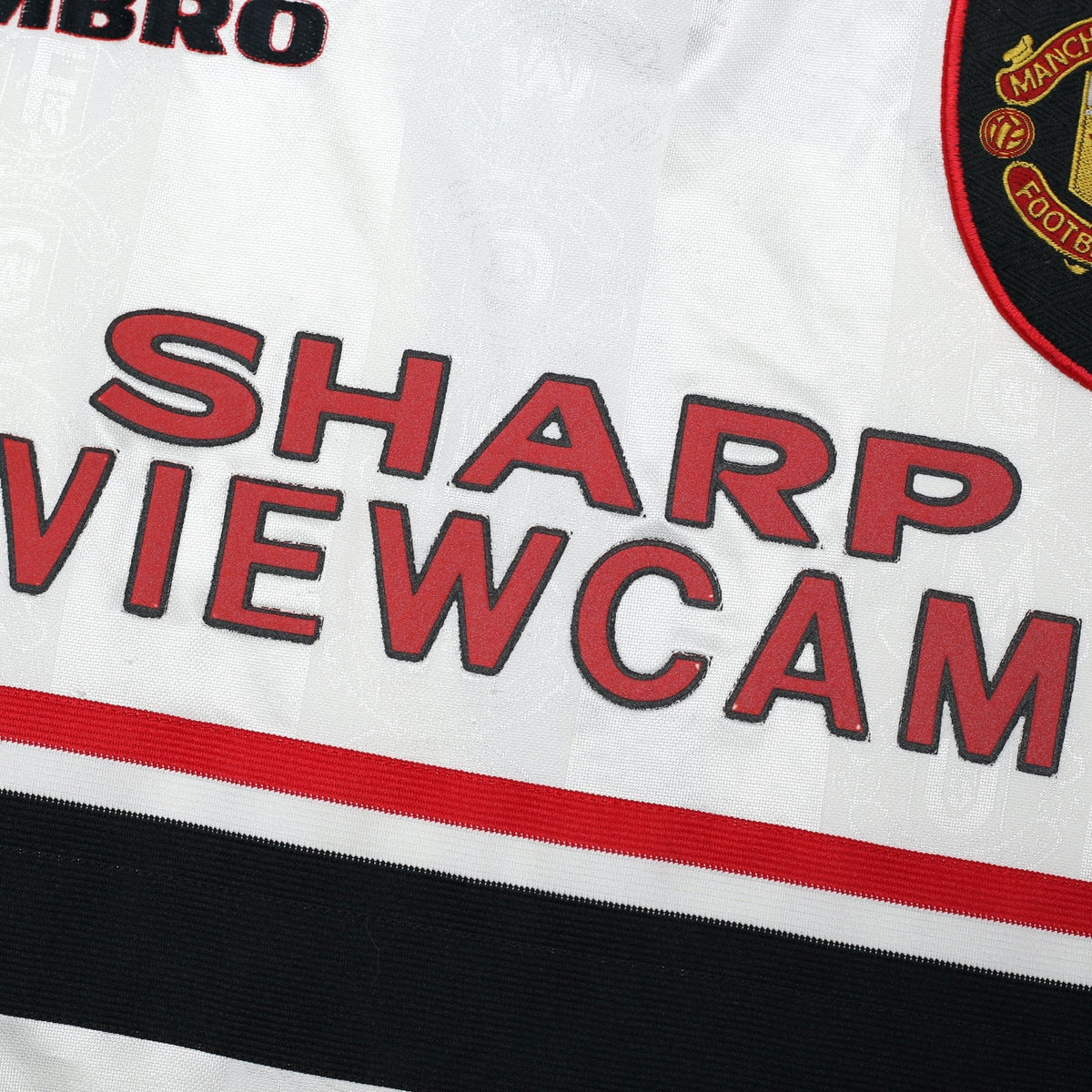 1997/99 Beckham #7 Manchester United Vintage Umbro Away Football Shirt (L)