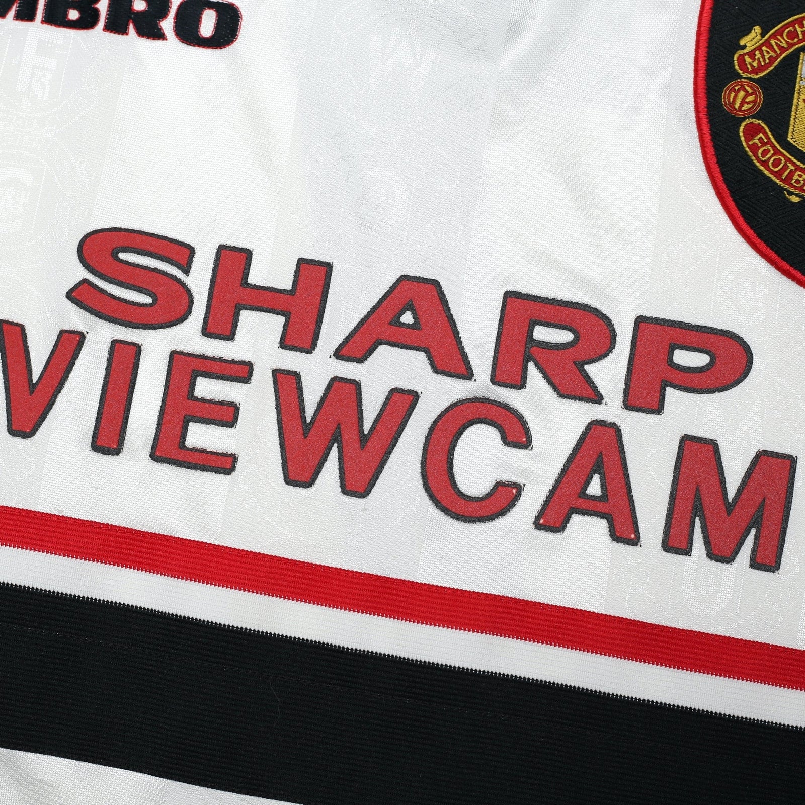 1997/99 Beckham #7 Manchester United Vintage Umbro Away Football Shirt (L)