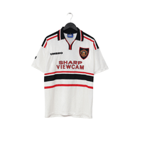1997/99 Beckham #7 Manchester United Vintage Umbro Away Football Shirt (L)
