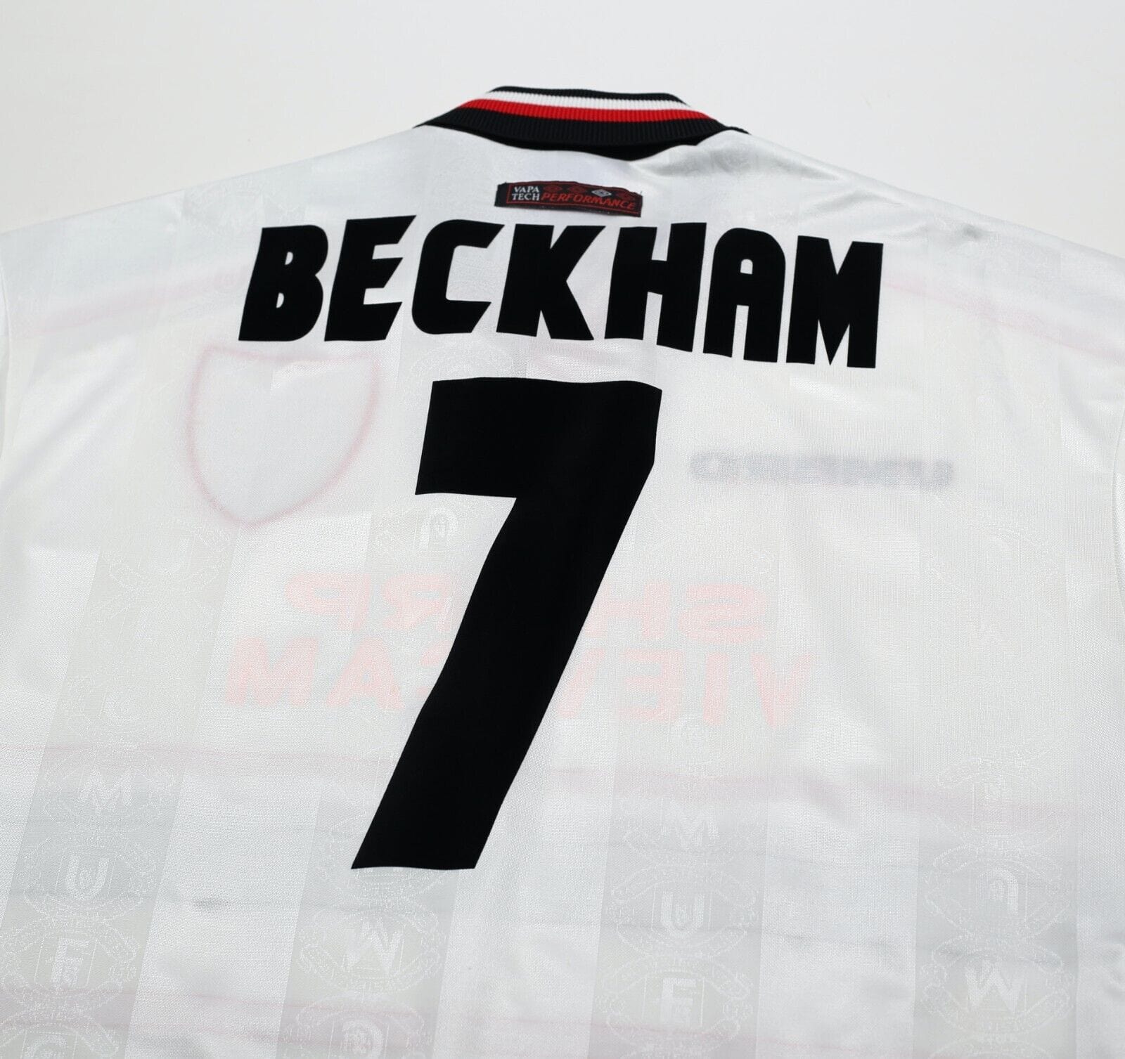 1997/99 BECKHAM #7 Manchester United Vintage Umbro Away Football Shirt (M)