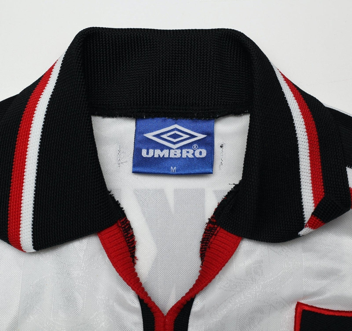 1997/99 BECKHAM #7 Manchester United Vintage Umbro Away Football Shirt (M)