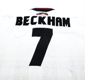 1997/99 BECKHAM #7 Manchester United Vintage Umbro Away Football Shirt (M)