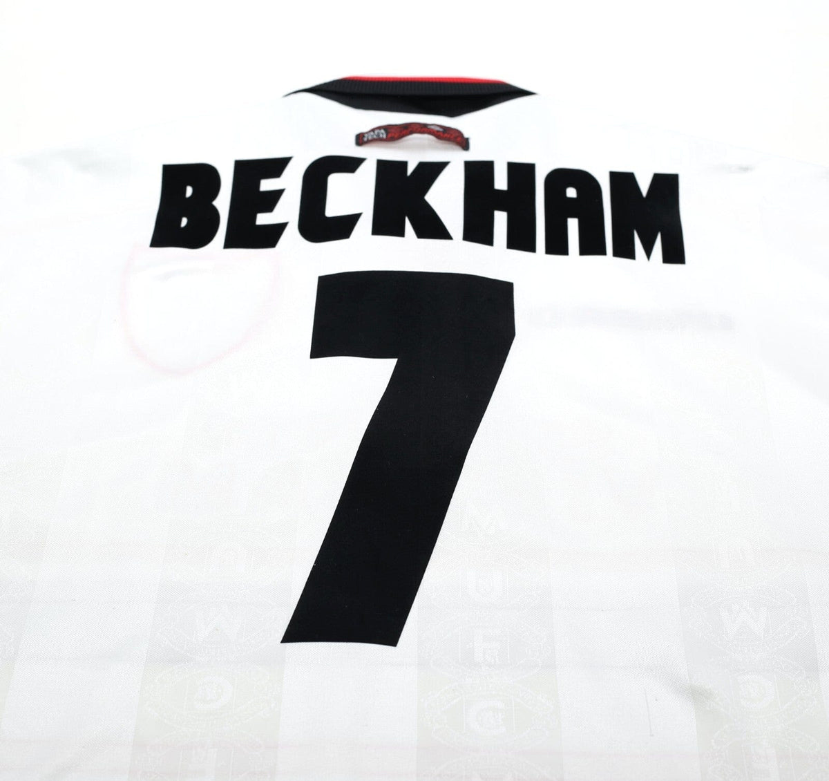 1997/99 BECKHAM #7 Manchester United Vintage Umbro Away Football Shirt (M)