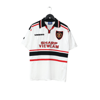 1997/99 BECKHAM #7 Manchester United Vintage Umbro Away Football Shirt (M)