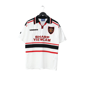 1997/99 BECKHAM #7 Manchester United Vintage Umbro Away Football Shirt (M)