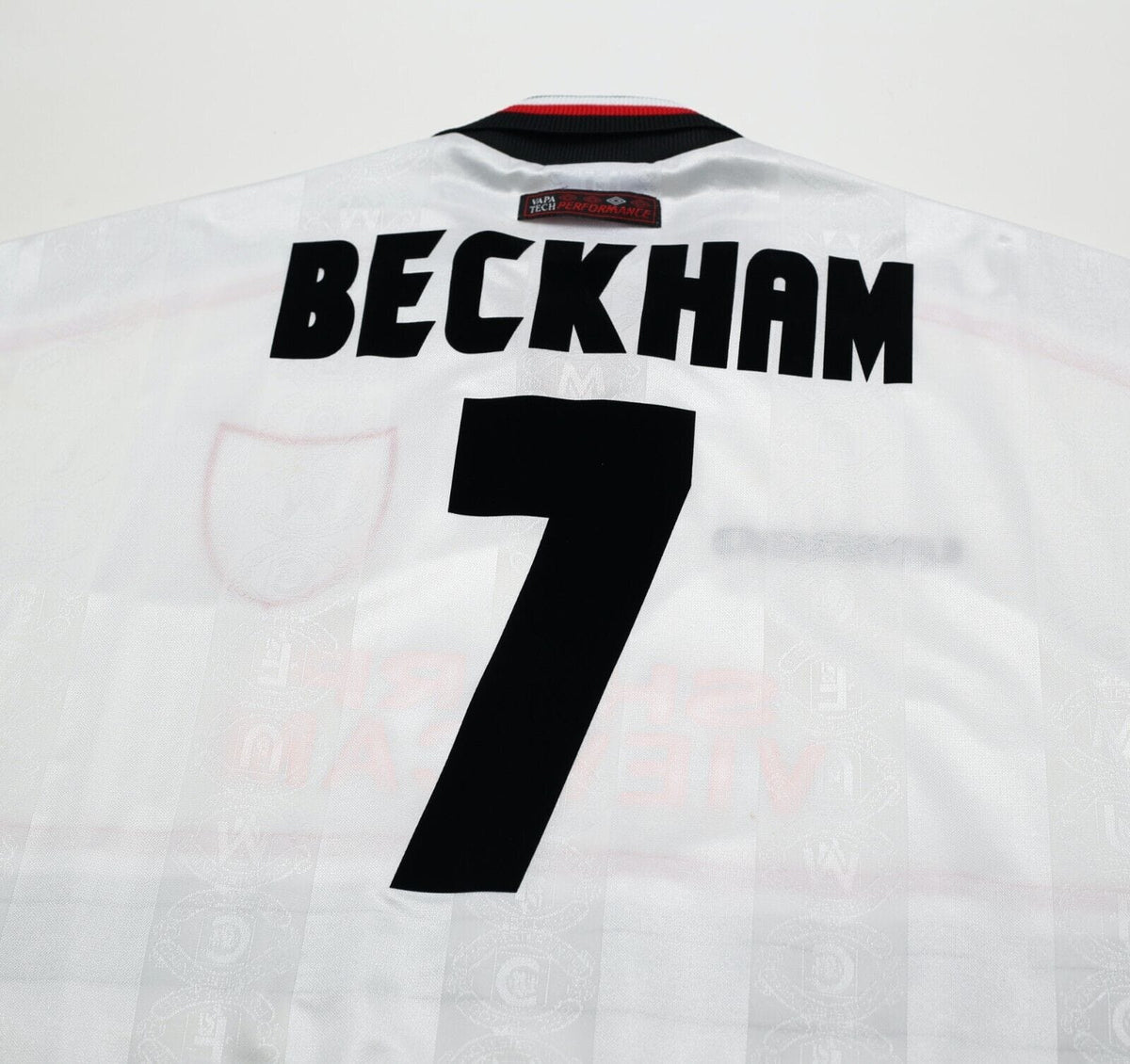 1997/99 BECKHAM #7 Manchester United Vintage Umbro Away Football Shirt (XL)