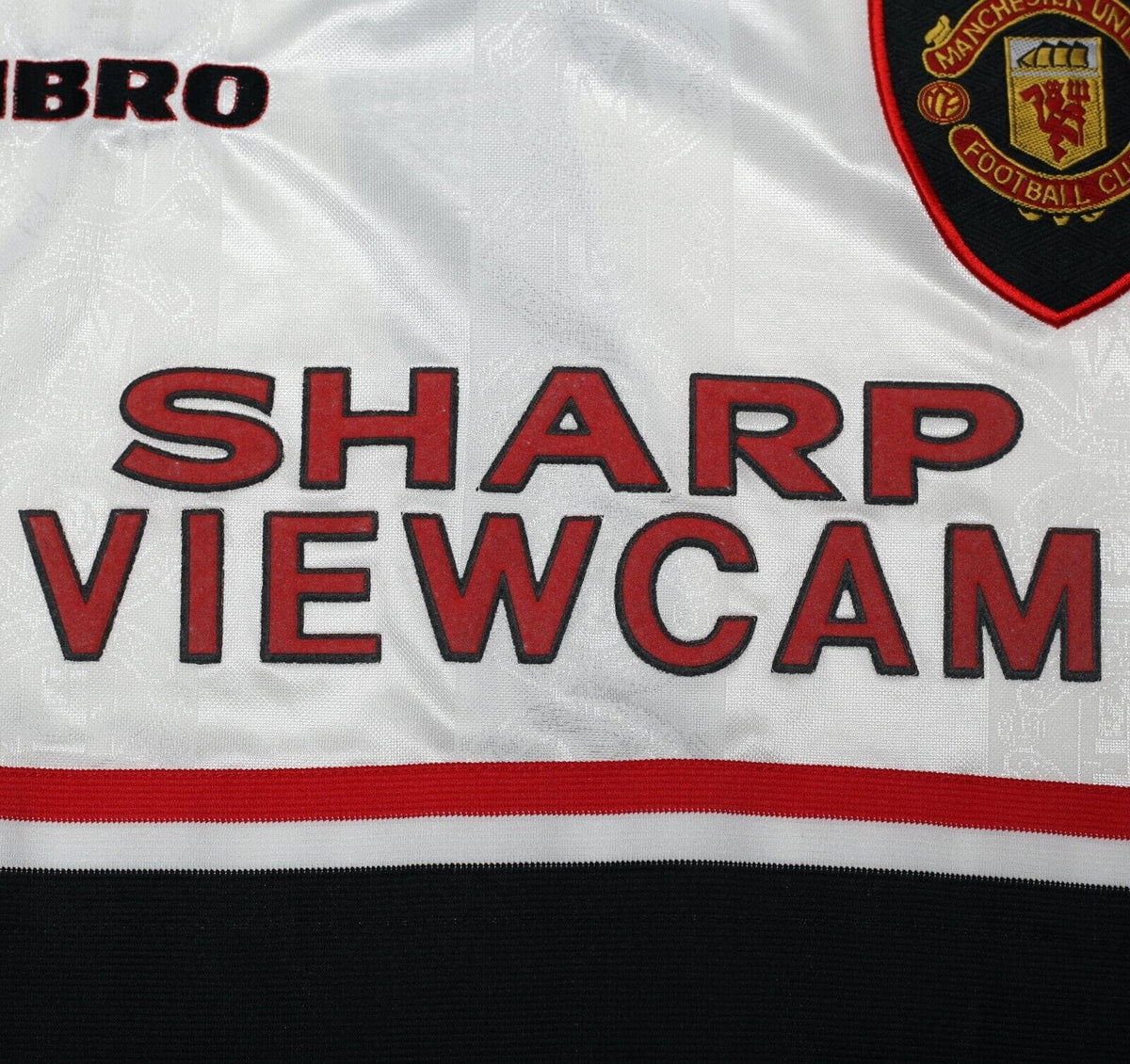 1997/99 BECKHAM #7 Manchester United Vintage Umbro Away Football Shirt (XL)