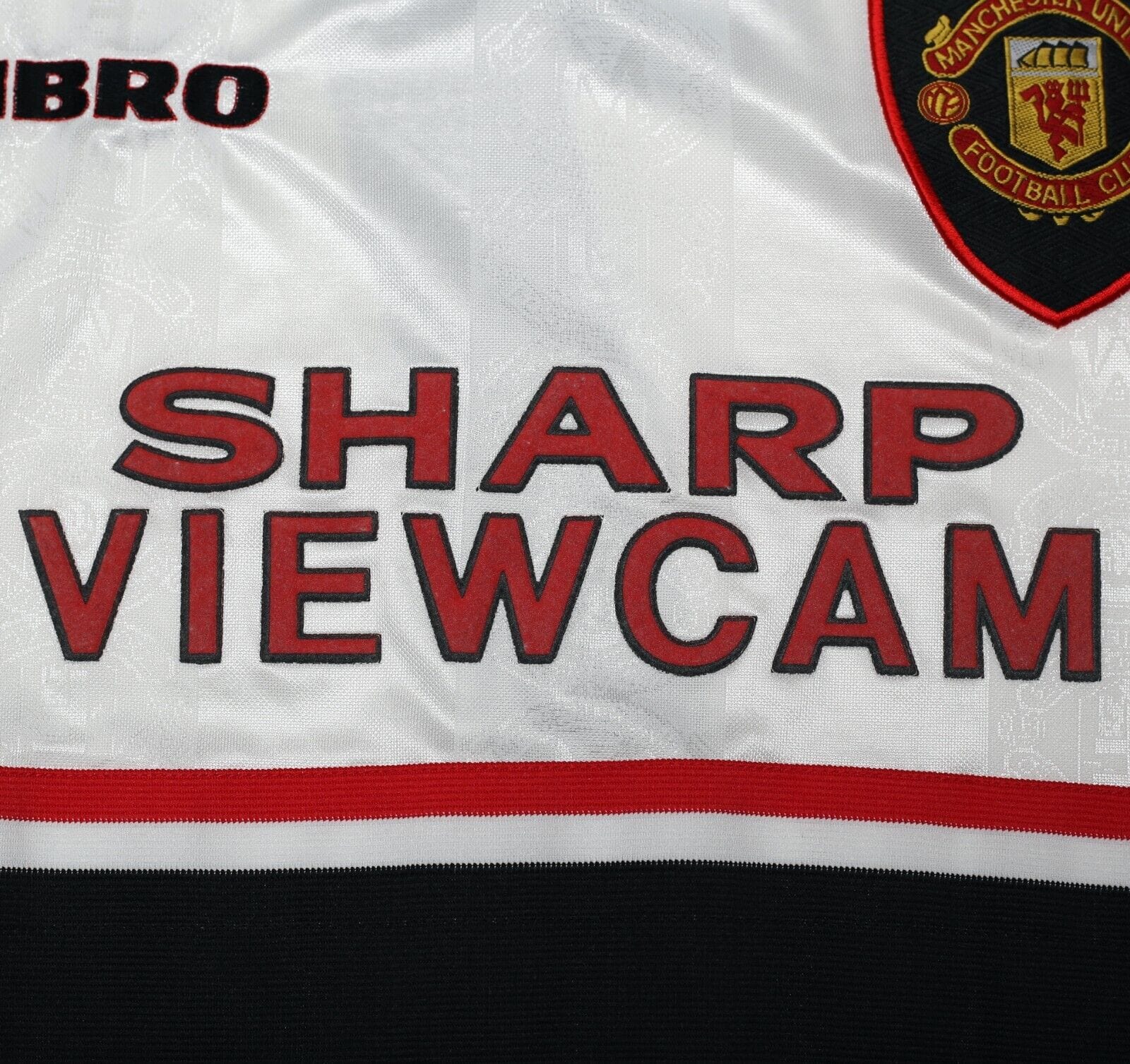 1997/99 BECKHAM #7 Manchester United Vintage Umbro Away Football Shirt (XL)