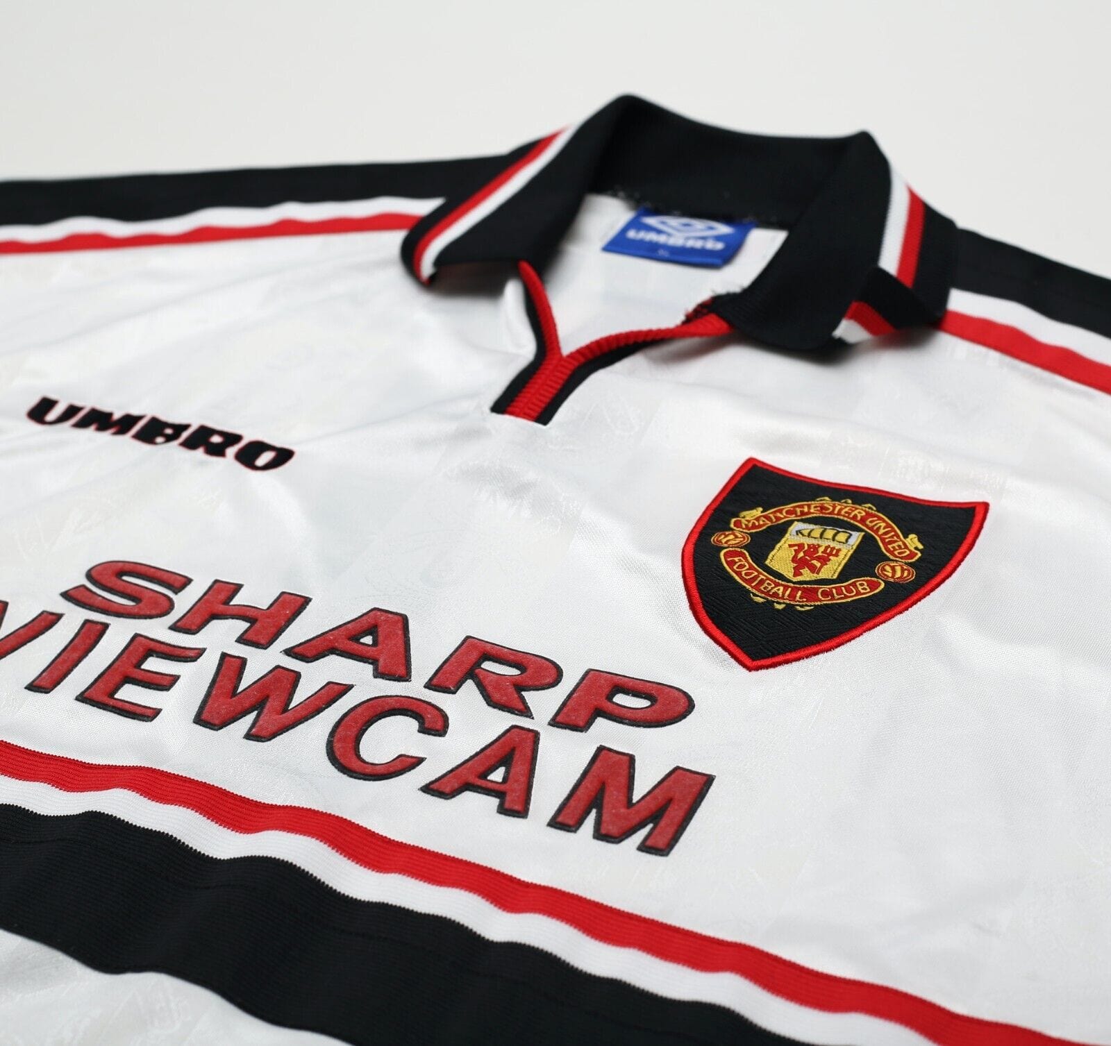 1997/99 BECKHAM #7 Manchester United Vintage Umbro Away Football Shirt (XL)