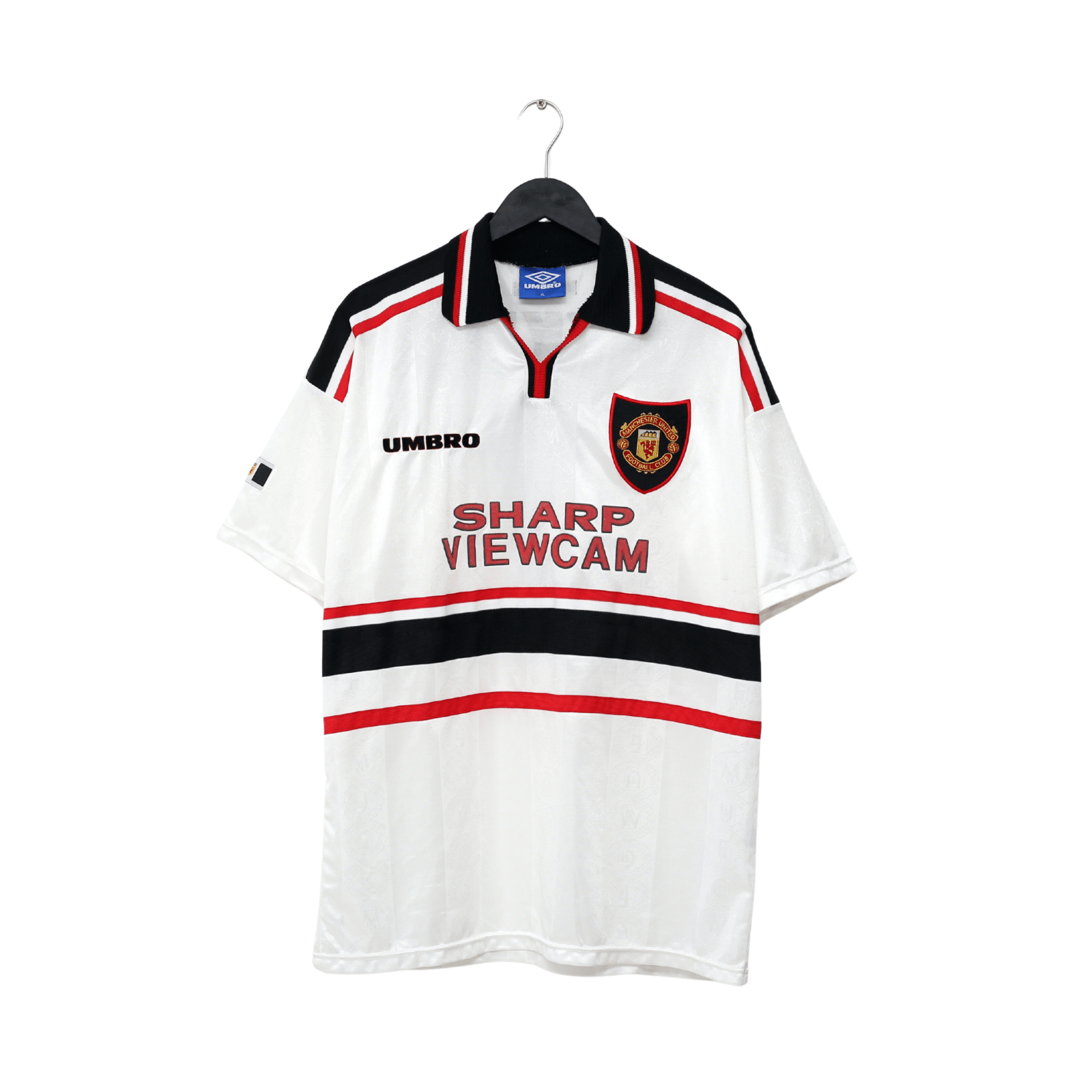 1997/99 BECKHAM #7 Manchester United Vintage Umbro Away Football Shirt (XL)