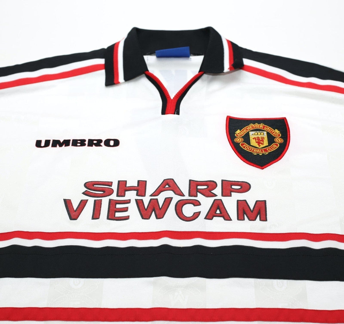 1997/99 BECKHAM #7 Manchester United Vintage Umbro Away Football Shirt (XXL)