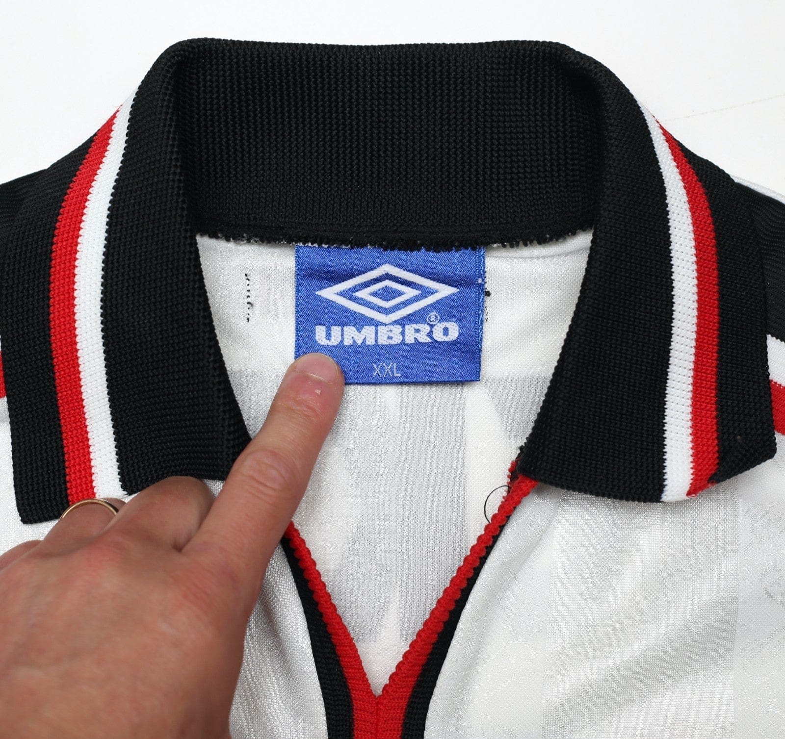 1997/99 BECKHAM #7 Manchester United Vintage Umbro Away Football Shirt (XXL)