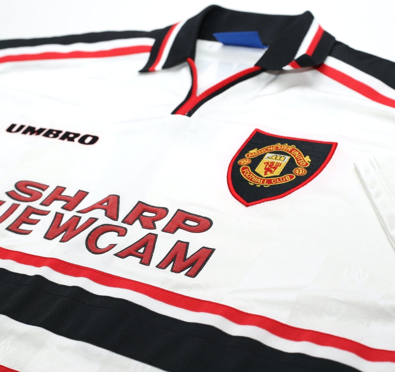 1997/99 BECKHAM #7 Manchester United Vintage Umbro Away Football Shirt (XXL)