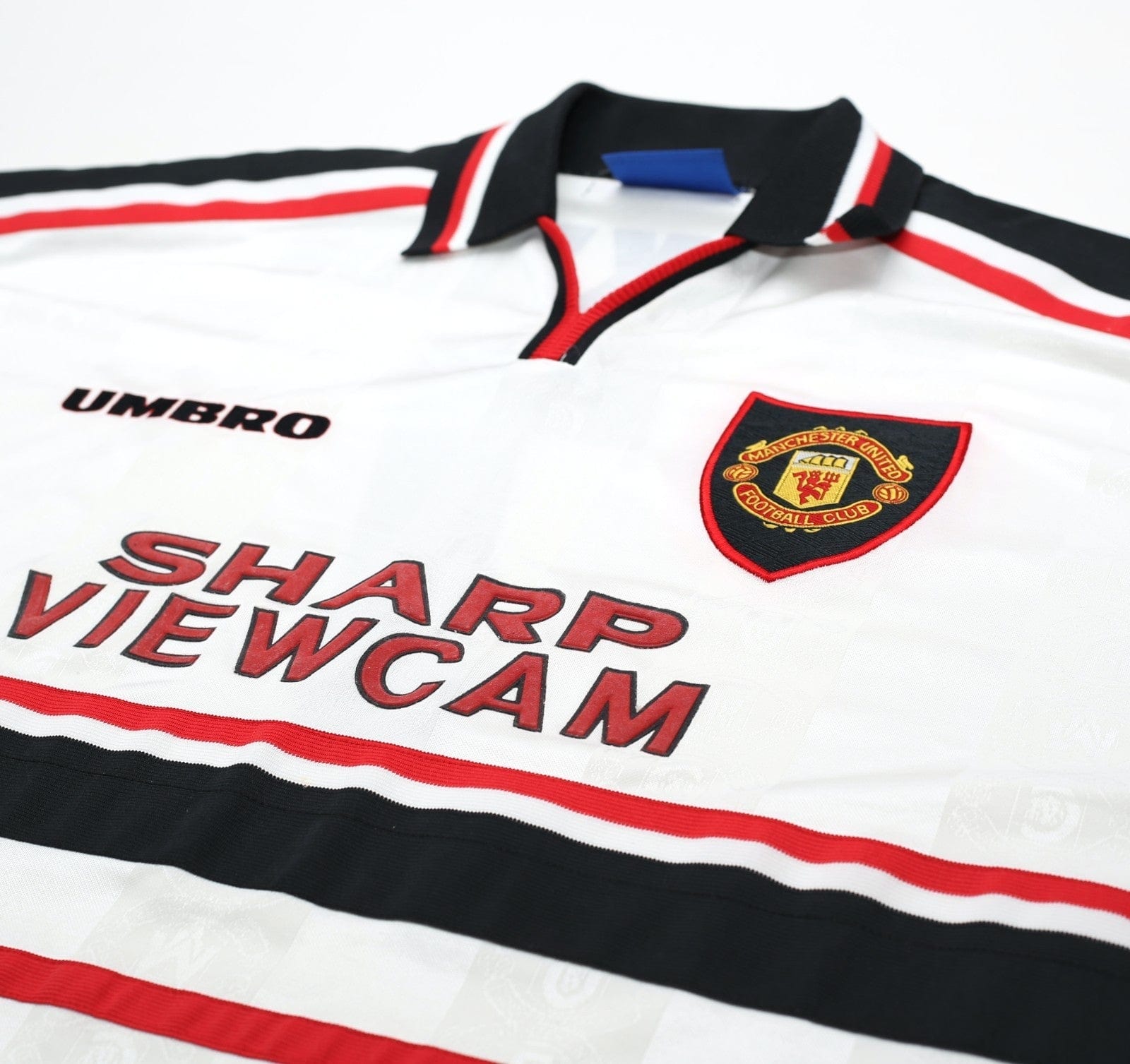 1997/99 BECKHAM #7 Manchester United Vintage Umbro Away Football Shirt (XXL)