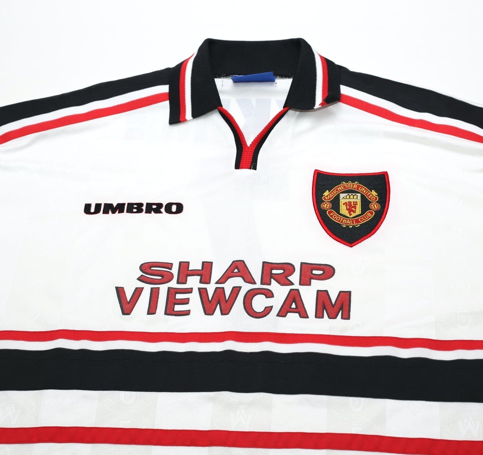 1997/99 BECKHAM #7 Manchester United Vintage Umbro Away Football Shirt (XXL)
