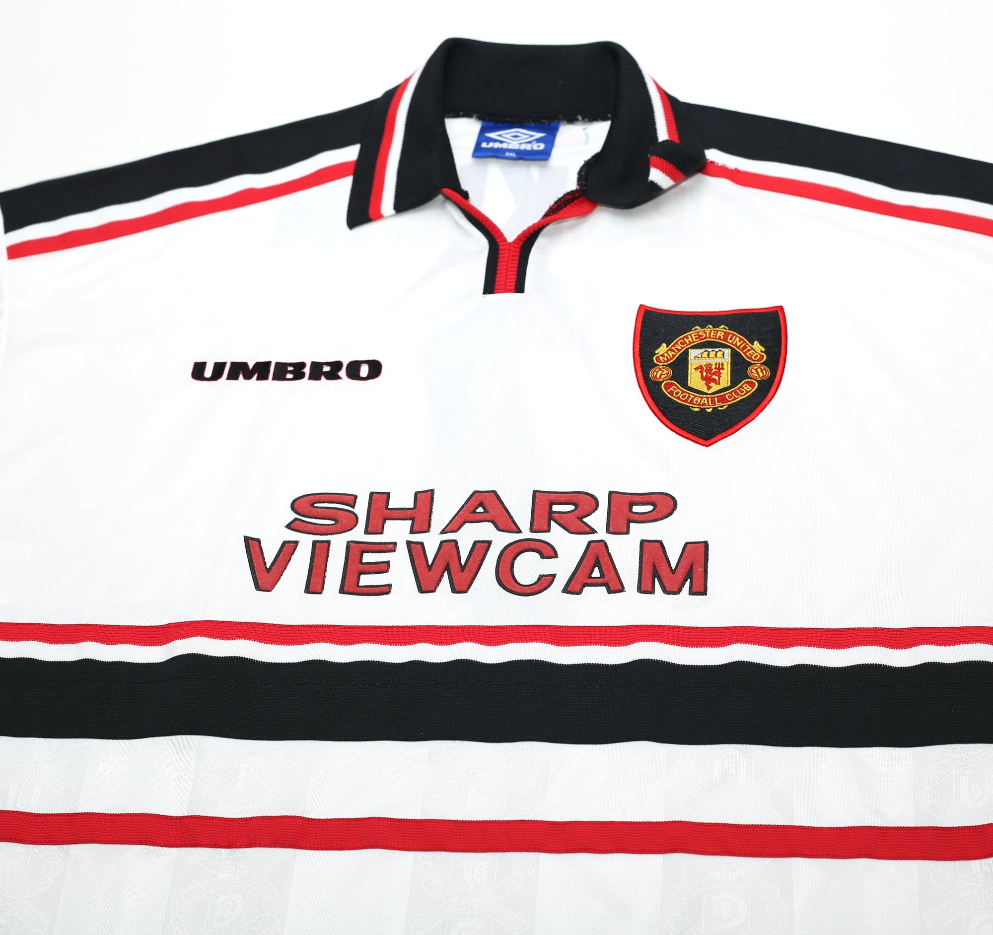 1997/99 BECKHAM #7 Manchester United Vintage Umbro Away Football Shirt (XXL)