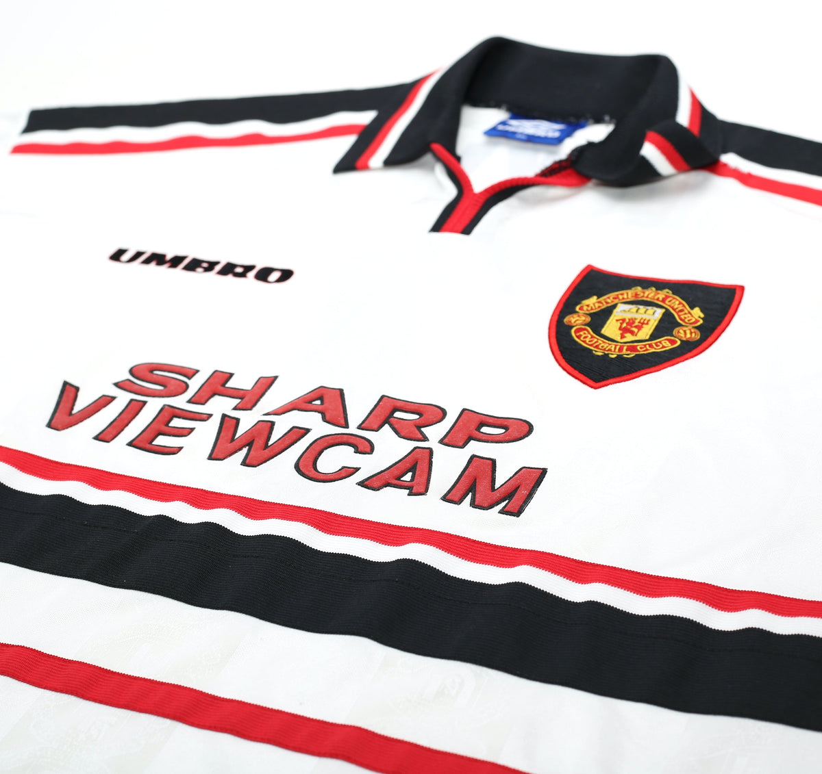 1997/99 BECKHAM #7 Manchester United Vintage Umbro Away Football Shirt (XXL)