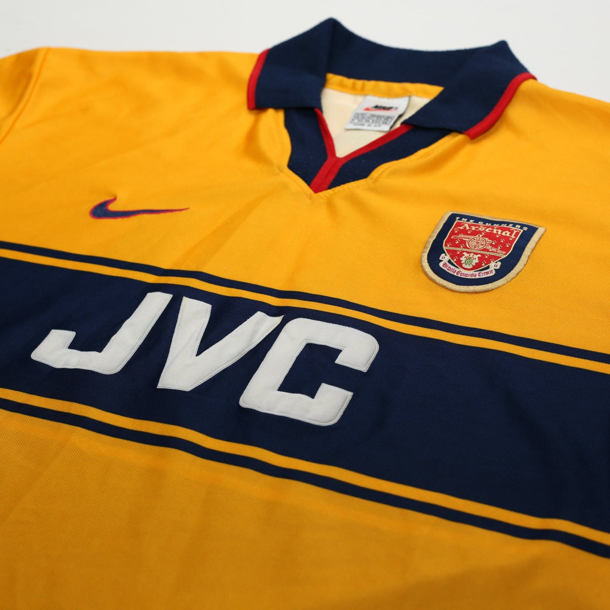 1997/99 Bergkamp #10 Arsenal Vintage Nike Away Football Shirt (L)