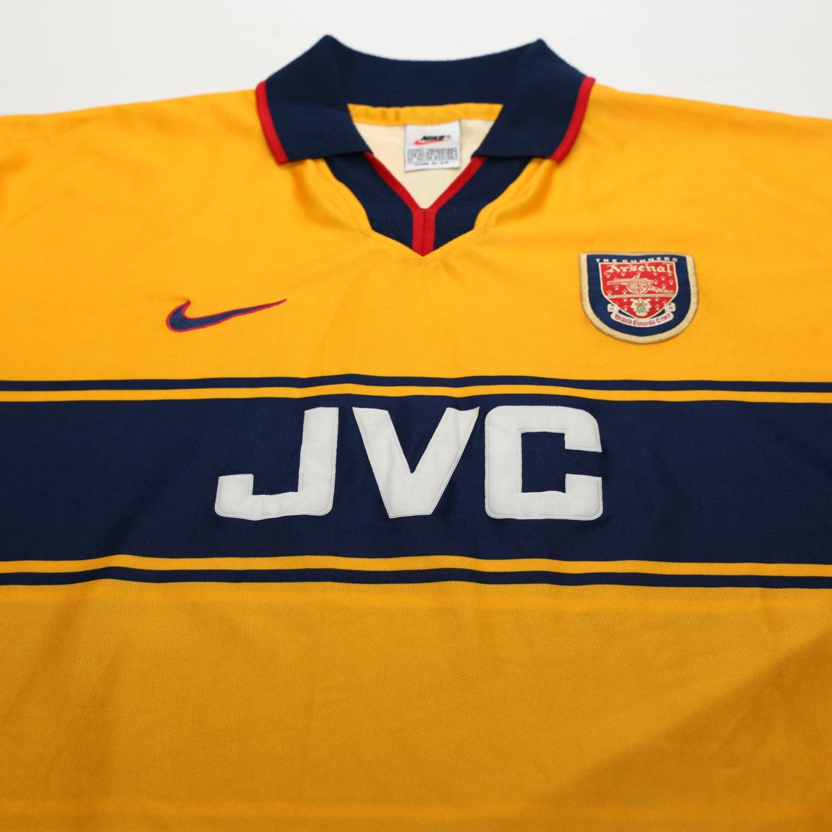 1997/99 Bergkamp #10 Arsenal Vintage Nike Away Football Shirt (L)