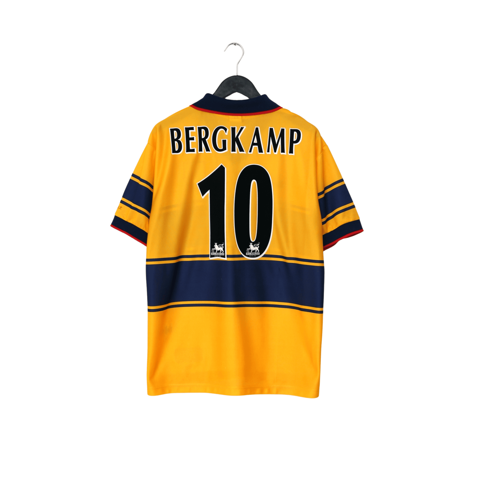 1997/99 Bergkamp #10 Arsenal Vintage Nike Away Football Shirt (L)