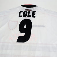 1997/99 Cole #9 Manchester United Vintage Umbro Away Football Shirt (XXL)