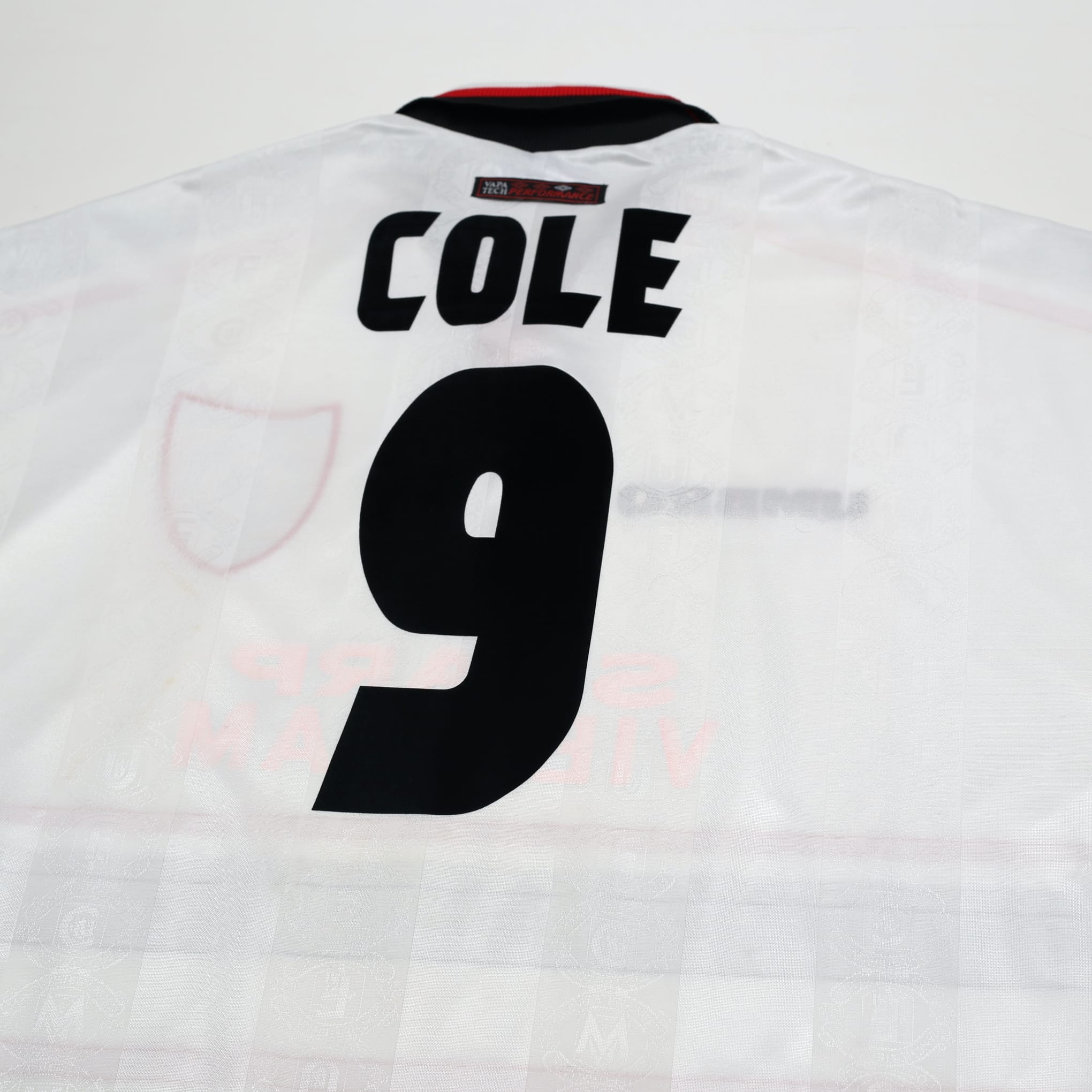 1997/99 Cole #9 Manchester United Vintage Umbro Away Football Shirt (XXL)