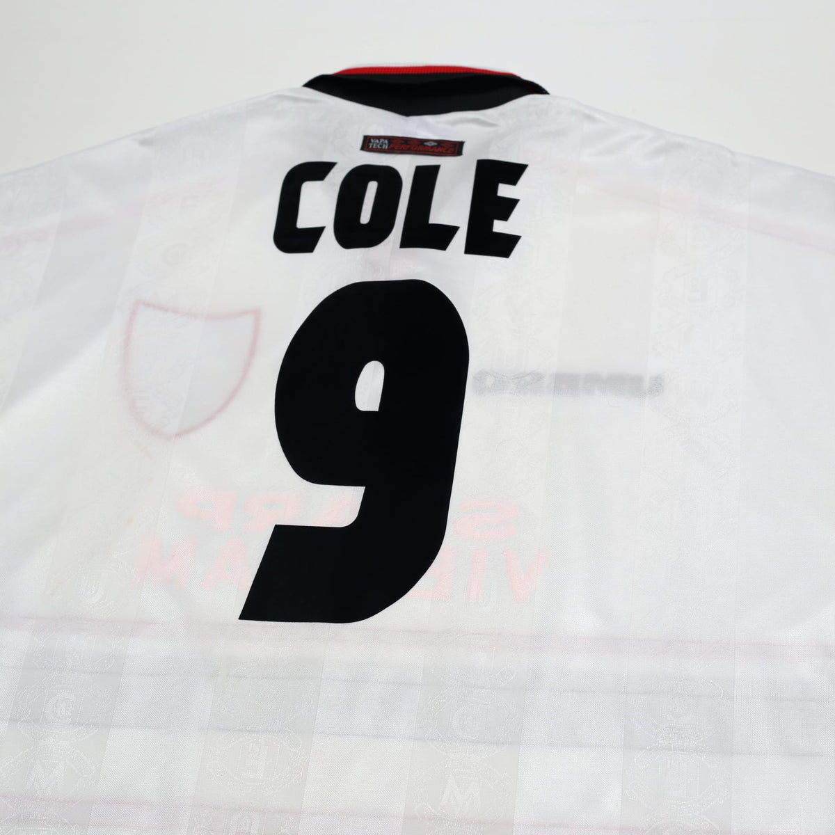1997/99 Cole #9 Manchester United Vintage Umbro Away Football Shirt (XXL)