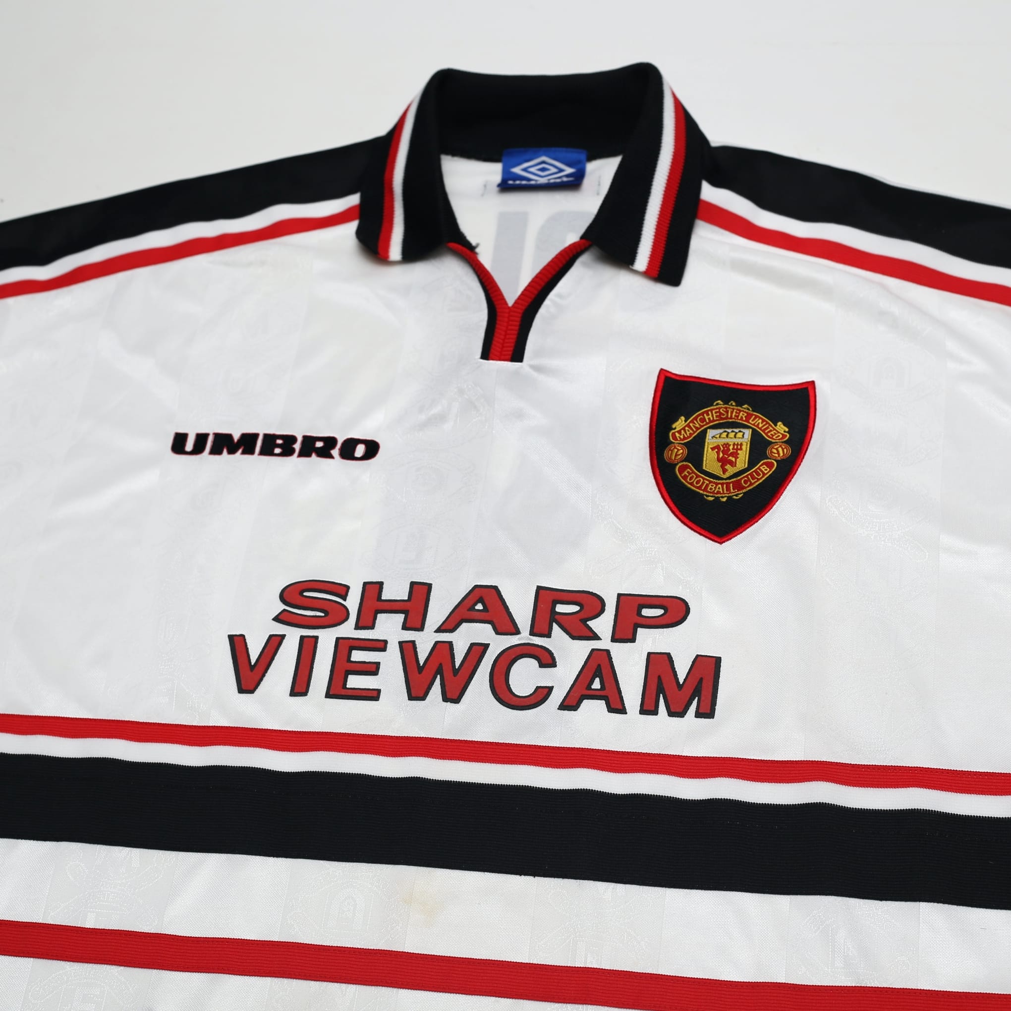 1997/99 Cole #9 Manchester United Vintage Umbro Away Football Shirt (XXL)