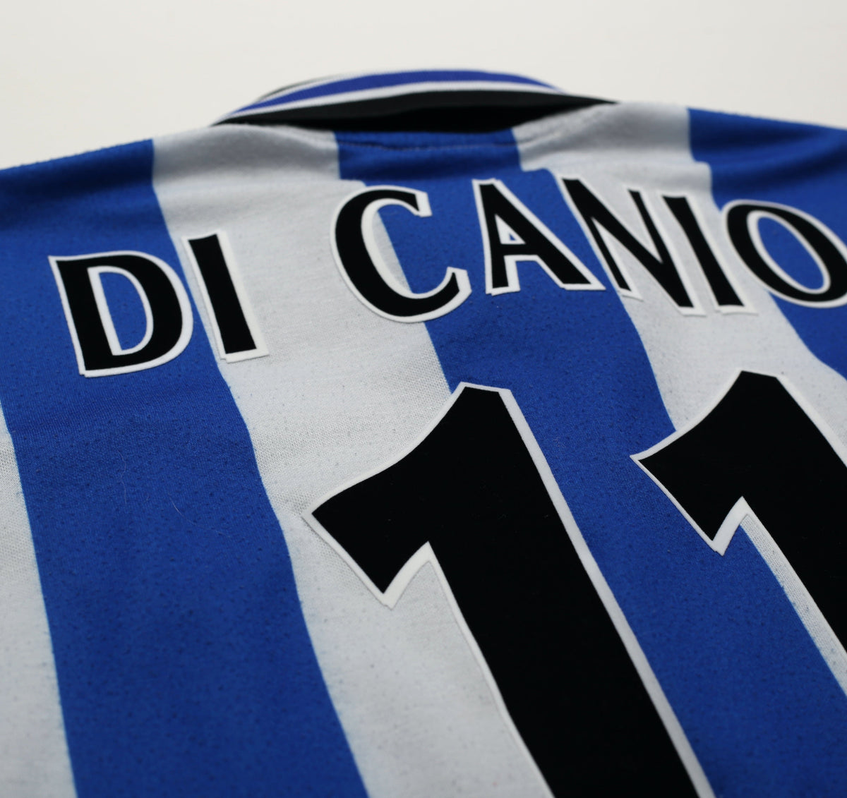 1997/99 DI CANIO #11 Sheffield Wednesday Vintage Home Football Shirt (L)