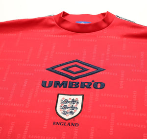 1997/99 ENGLAND Vintage Umbro Football Training Leisure Shirt (XL)