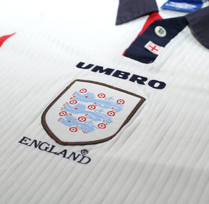1997/99 ENGLAND Vintage Umbro Home Football Shirt (M) World Cup 98
