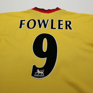 1997/99 Fowler #9 Liverpool Vintage Reebok Away Football Shirt (M) 38/40