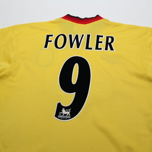 1997/99 Fowler #9 Liverpool Vintage Reebok Away Football Shirt (M) 38/40